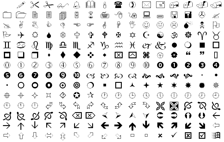police wingdings